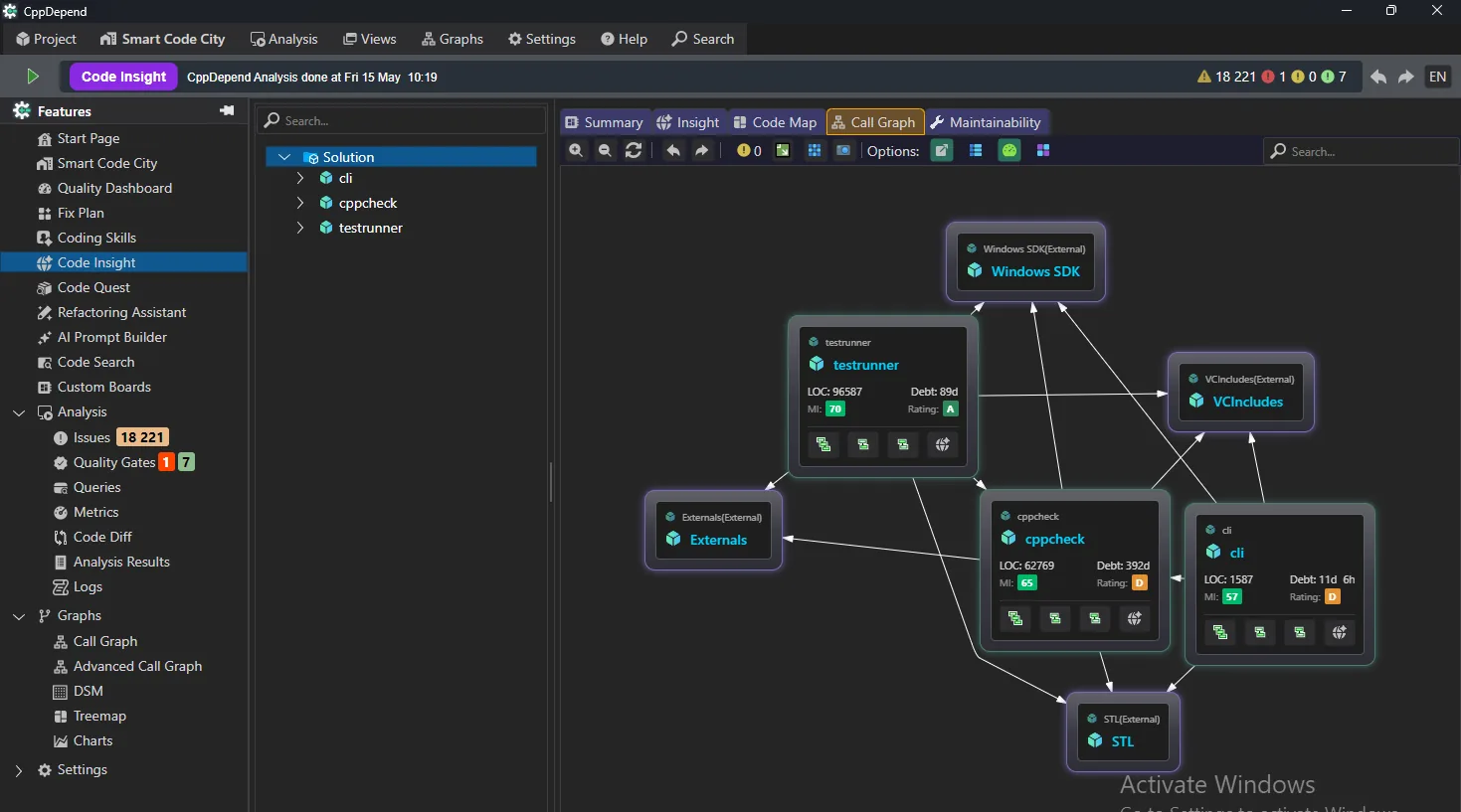 CppDepend MCP Server feeding codebase context to LLMs