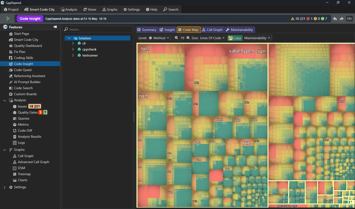 Code Insight Code Map Tab