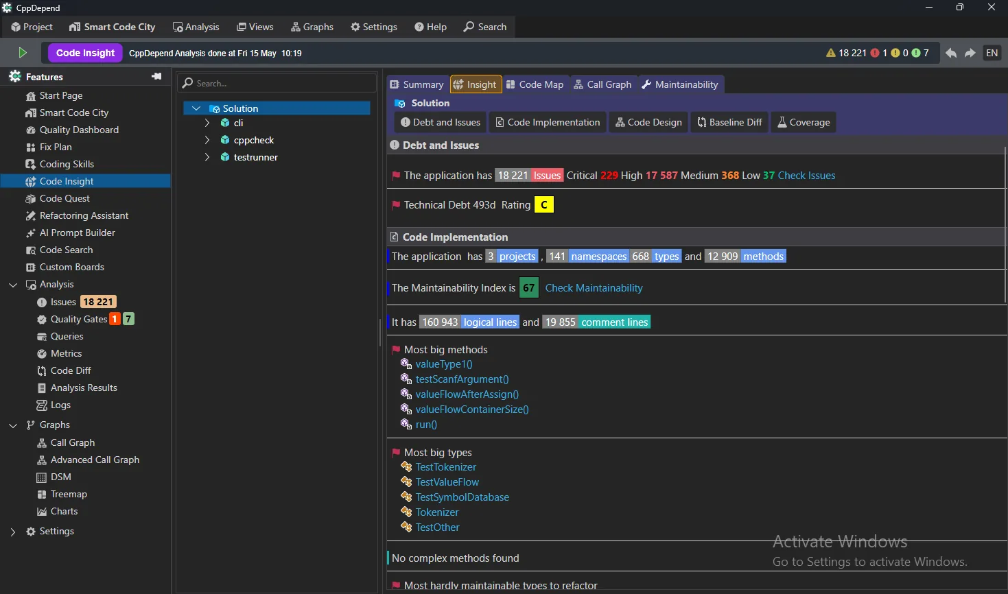 Code Insight Insight Tab