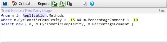 browse for not commented methods with linq