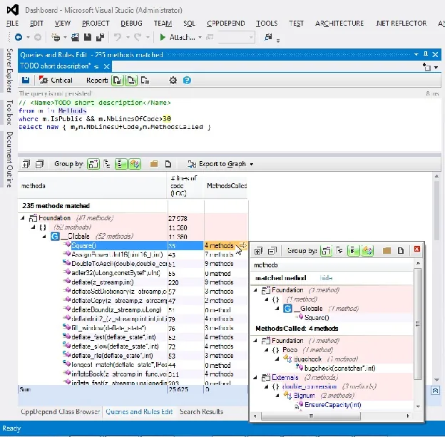 cqlinq query result