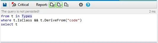 browse for classes with linq