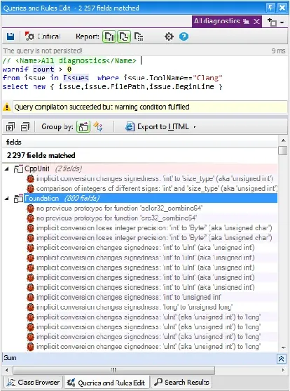 Clang Diagnostics in CppDepend