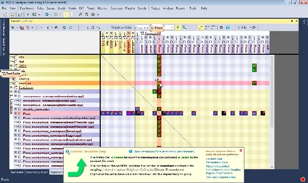 CppDepend dependency matrix in Visual Studio