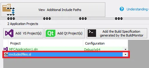 Exclude Files from the Analysis