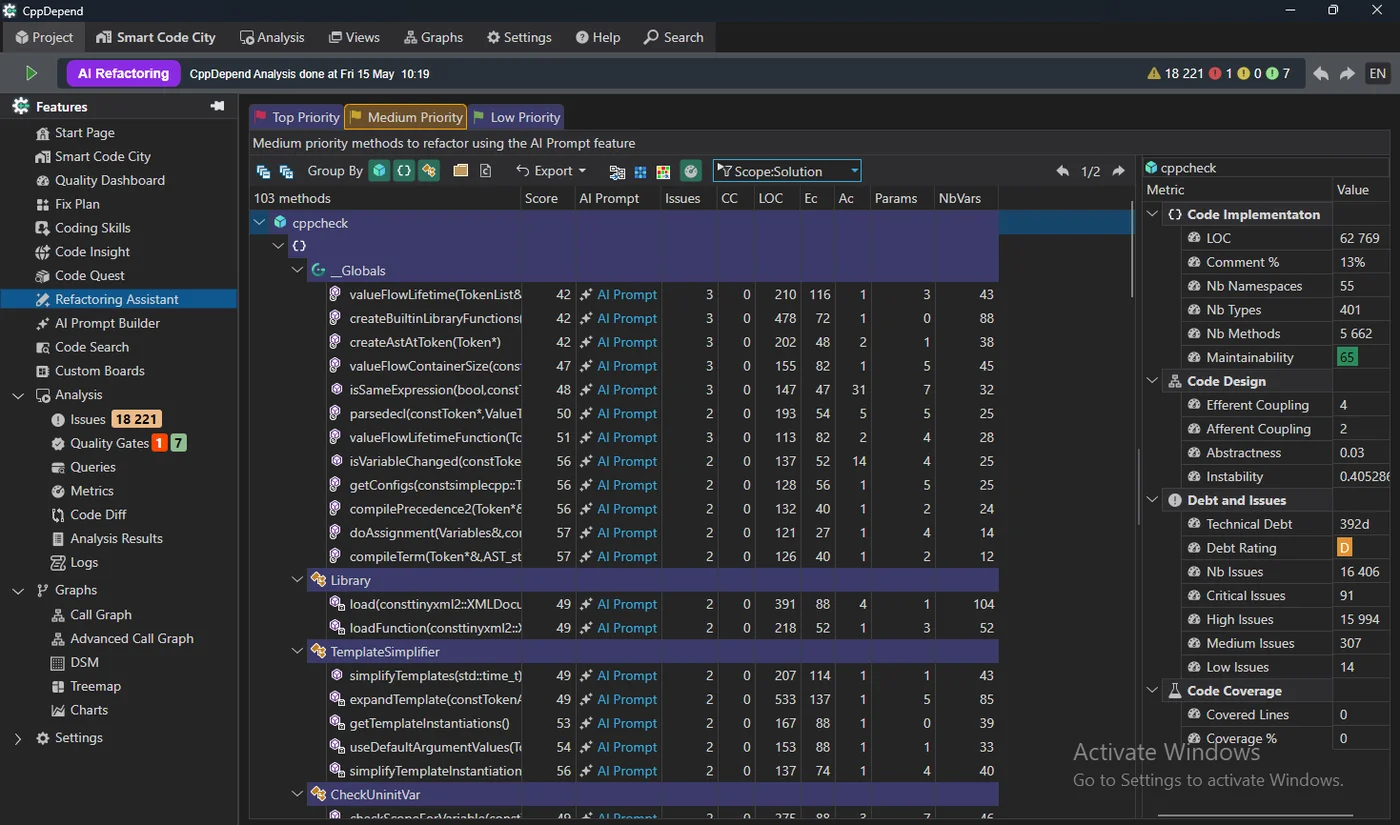 Refactoring Assistant: Prioritized Fix Plan