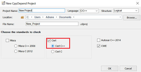 Cert C Rules Configuration