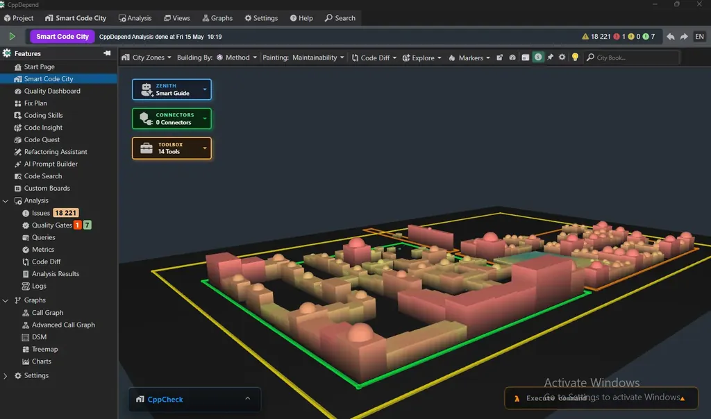 Smart Code City: 3D view of your codebase