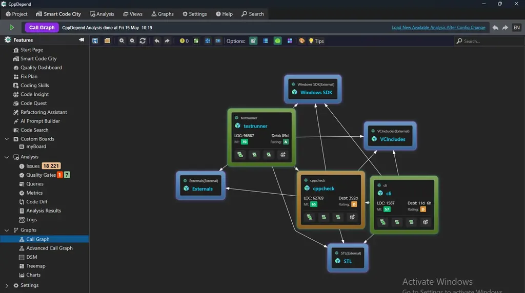 Dependency Graph: visualize project dependencies