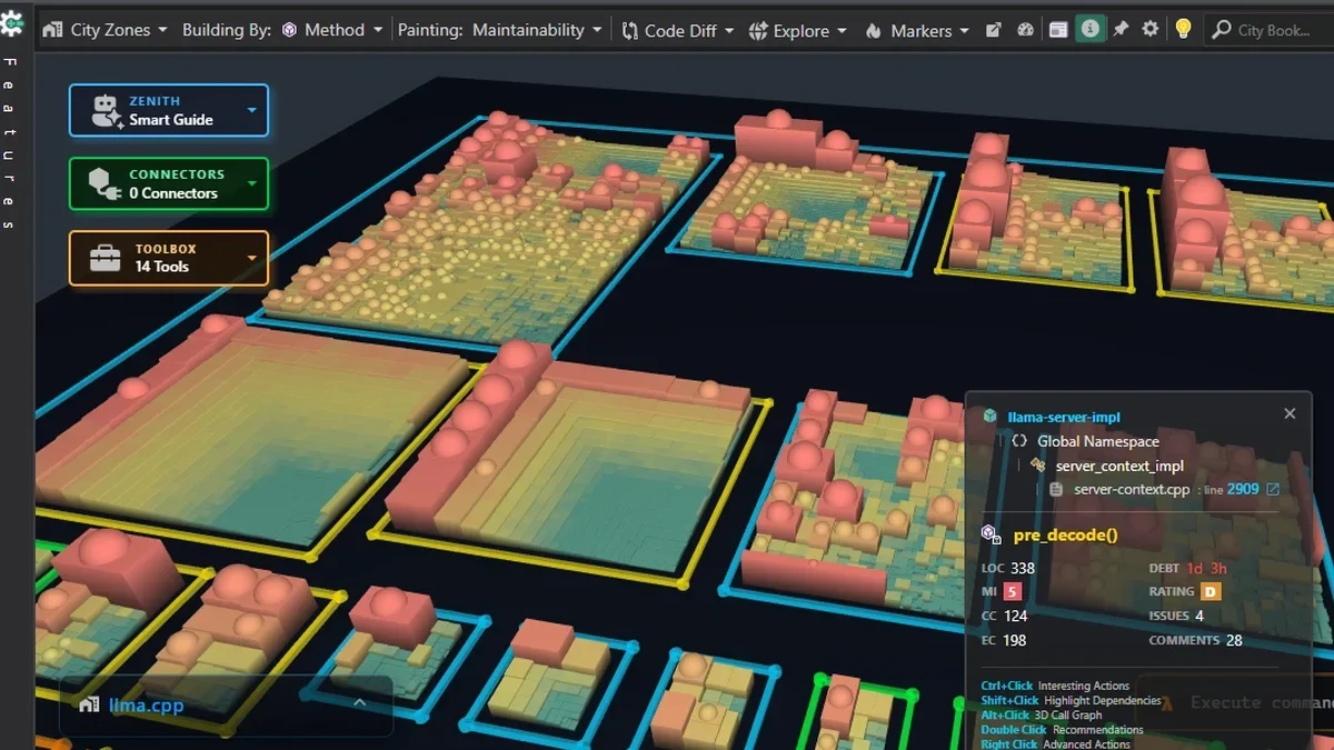 Smart Code City: Ihre Codebasis als interaktive 3D-Stadt erkunden