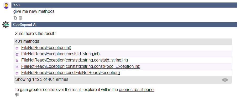 cppdepend ai tracking changes